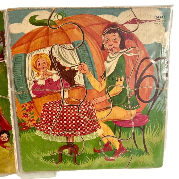 Lot 2 Vintage 1965 SIFO Tray Puzzles Nursery Rhyme - Picture 4 of 5